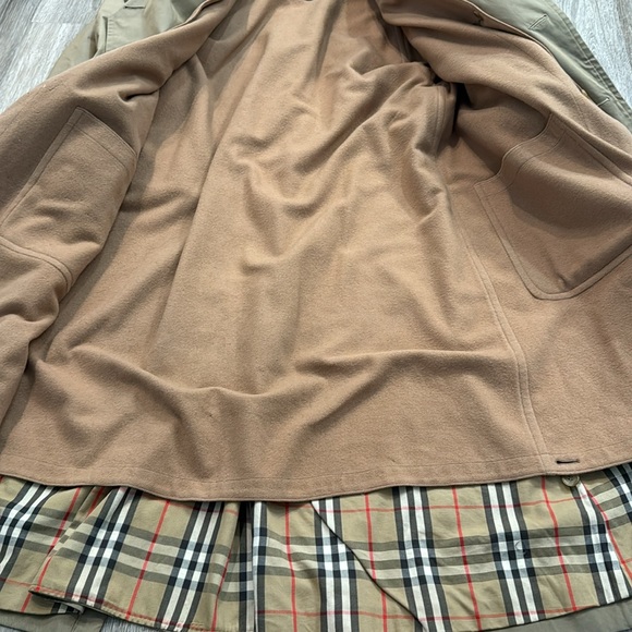 Vintage Burberrys long trench belted coat jacket removable lining - Picture 5 of 14